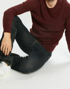 Homme Galeries Lafayette Pulls^Pull en Cachemire & Laine Meps col rond bordeaux chiné