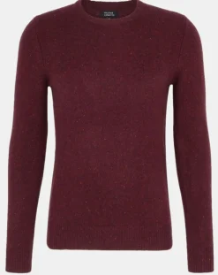 Homme Galeries Lafayette Pulls^Pull en Cachemire & Laine Meps col rond bordeaux chiné