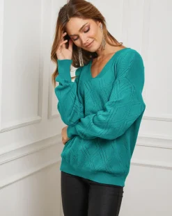 Femme Fleur de cachemire Pulls^Pull en Cachemire mélangé Abigael vert