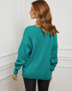 Femme Fleur de cachemire Pulls^Pull en Cachemire mélangé Abigael vert