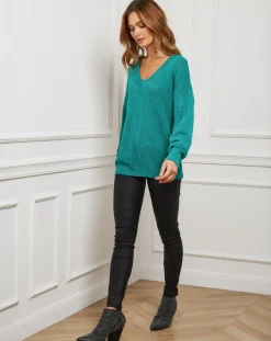 Femme Fleur de cachemire Pulls^Pull en Cachemire mélangé Abigael vert