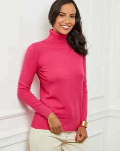 Pull en Cachemire mélangé Alexia fushia-Soft Cashmere Sale
