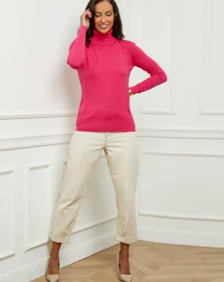 Pull en Cachemire mélangé Alexia fushia-Soft Cashmere Sale