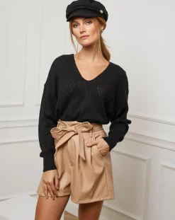 Femme Fleur de cachemire Pulls^Pull en Cachemire mélangé Abigael noir
