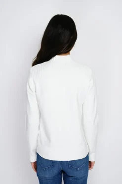 Femme Assuili Pulls^Pull en Cachemire mélangé col montant naturel