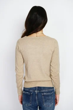 Femme Assuili Pulls^Pull en Cachemire mélangé col rond camel