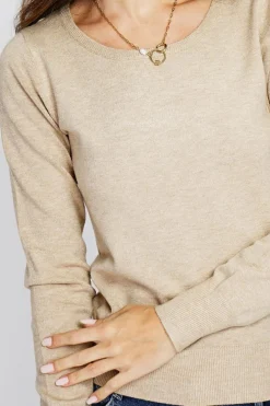 Femme Assuili Pulls^Pull en Cachemire mélangé col rond camel