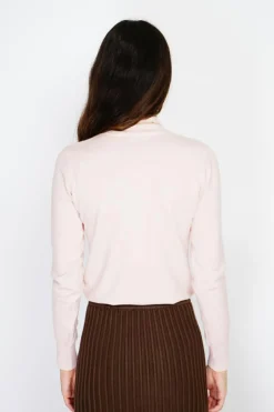 Femme Assuili Pulls^Pull en Cachemire mélangé col montant rose