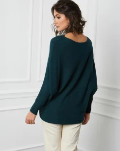 Pull en Cachemire mélangé Lena vert-Fleur de cachemire Online
