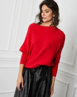 Femme Fleur de cachemire Pulls^Pull en Cachemire mélangé Lena rouge