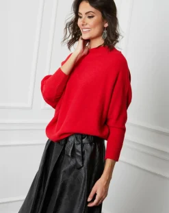 Femme Fleur de cachemire Pulls^Pull en Cachemire mélangé Lena rouge