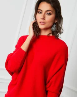 Femme Fleur de cachemire Pulls^Pull en Cachemire mélangé Lena rouge
