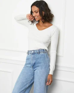 Femme Soft Cashmere Pulls^Pull en Cachemire mélangé Liah blanc