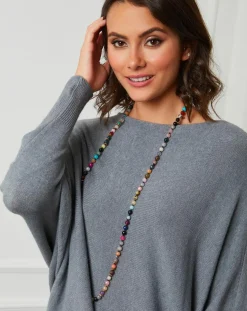 Pull en Cachemire mélangé Lena gris foncé-Fleur de cachemire Discount