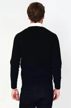 Pull en Cachemire mélangé ras de cou noir-C&Jo New