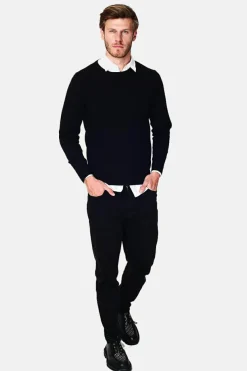 Pull en Cachemire mélangé ras de cou noir-C&Jo New