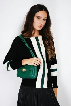 Pull en Cachemire mélangé ras du cou noir-Assuili Clearance