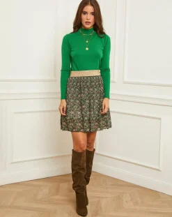 Pull en Cachemire mélangé Senda vert-Soft Cashmere