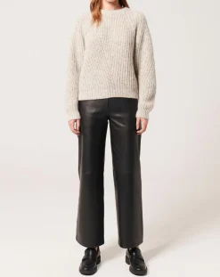Pull en Coton & Alpaga Nae gris clair-Zapa Outlet