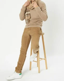 Pull en Coton & Cachemire 1/2 zip Cah Rib beige-Hackett London Hot
