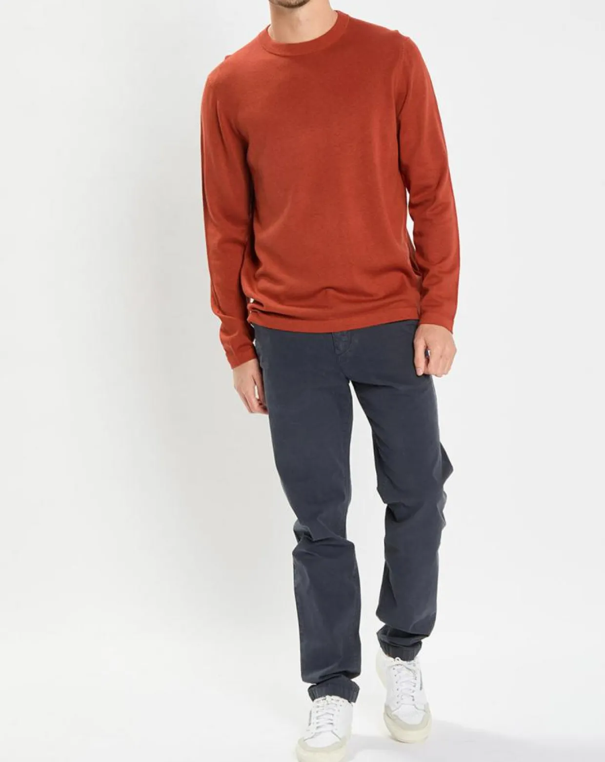 Pull en Coton & Cachemire brique-Marc O'Polo Clearance
