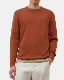 Pull en Coton & Cachemire brique-Marc O'Polo Clearance
