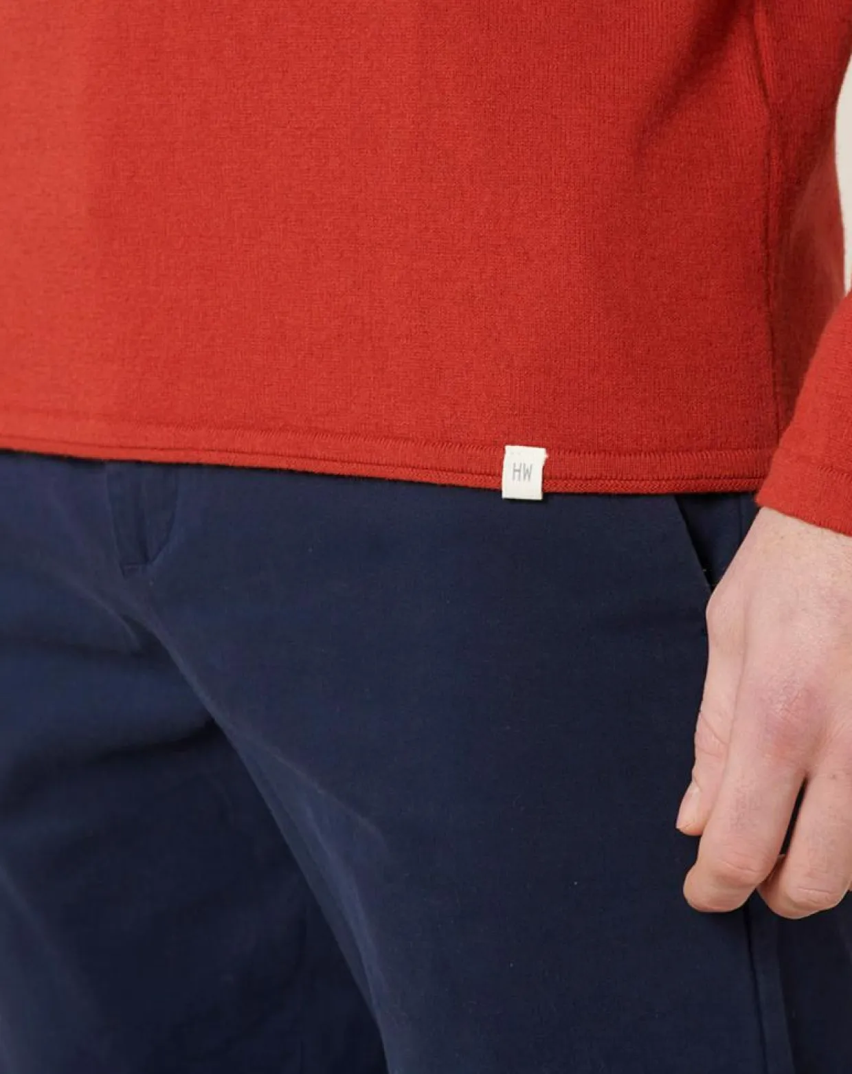 Homme Harris Wilson Pulls^Pull en Coton & Laine Adelin cerise