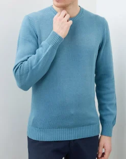 Pull en Coton & Laine col rond vert-Hackett London New