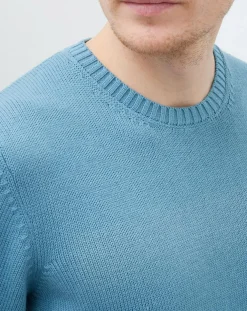 Pull en Coton & Laine col rond vert-Hackett London New