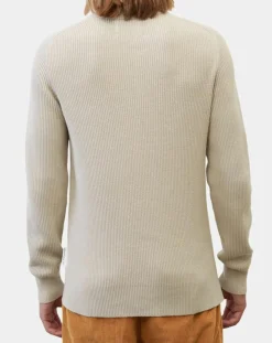 Pull en Coton & Laine côtelé écru-Marc O'Polo Clearance