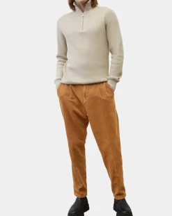 Pull en Coton & Laine côtelé écru-Marc O'Polo Clearance