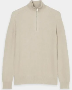 Pull en Coton & Laine côtelé écru-Marc O'Polo Clearance