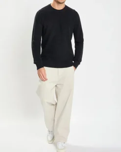 Homme Marc O'Polo Pulls^Pull en Coton & Lin bleu marine