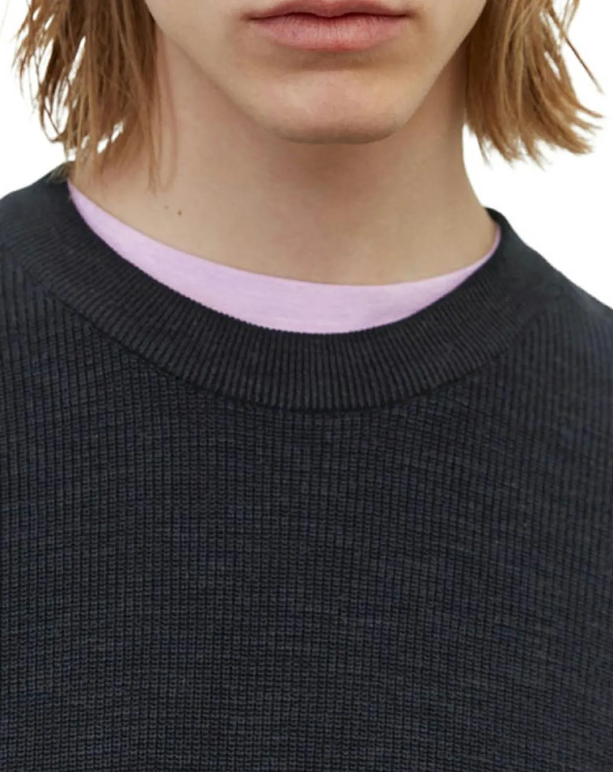 Homme Marc O'Polo Pulls^Pull en Coton & Lin bleu marine