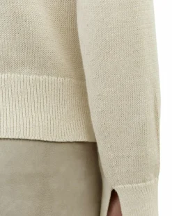 Femme Marc O'Polo Pulls^Pull en Coton & Lin Col Bateau beige clair