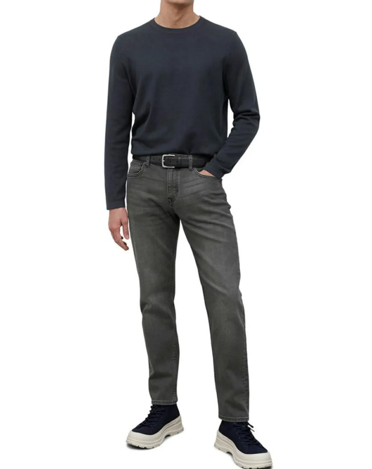 Pull en Coton & Soie bleu marine-Marc O'Polo Outlet