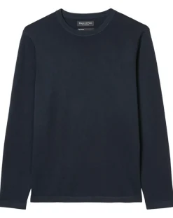 Pull en Coton & Soie bleu marine-Marc O'Polo Outlet