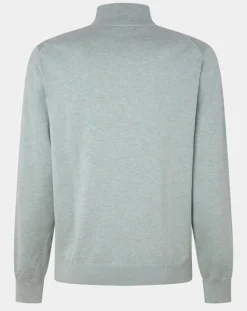 Pull en Coton & Soie col camionneur vert moyen-Hackett London Online