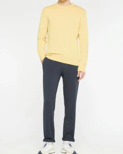 Pull en Coton & Soie col rond jaune-Hackett London New