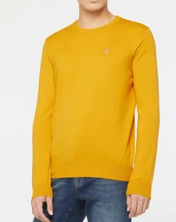 Pull en Coton Bio & Laine col rond jaune foncé-North Sails New