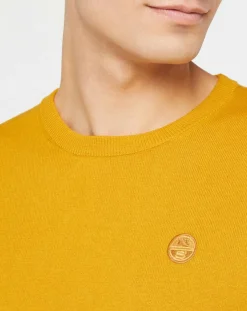 Pull en Coton Bio & Laine col rond jaune foncé-North Sails New