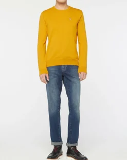 Pull en Coton Bio & Laine col rond jaune foncé-North Sails New