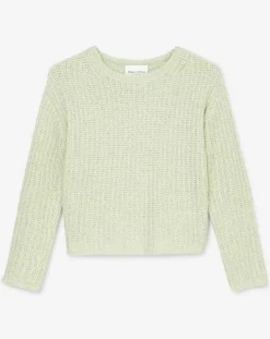 Femme Marc O'Polo Pulls^Pull en Coton, Laine & Alpaga mélangés Mouline vert clair
