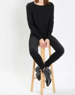 Pull en Coton, Laine & Alpaga mélangés Basique noir-Marc O'Polo Sale