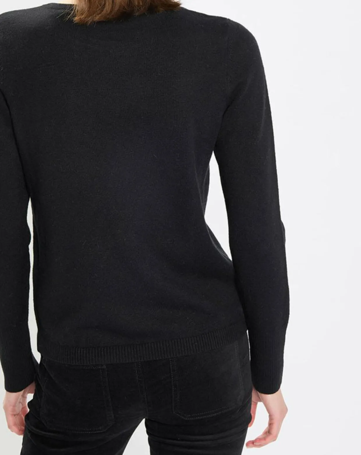 Pull en Coton, Laine & Alpaga mélangés Basique noir-Marc O'Polo Sale