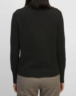 Pull en Coton, Laine & Alpaga mélangés Basique noir-Marc O'Polo Sale