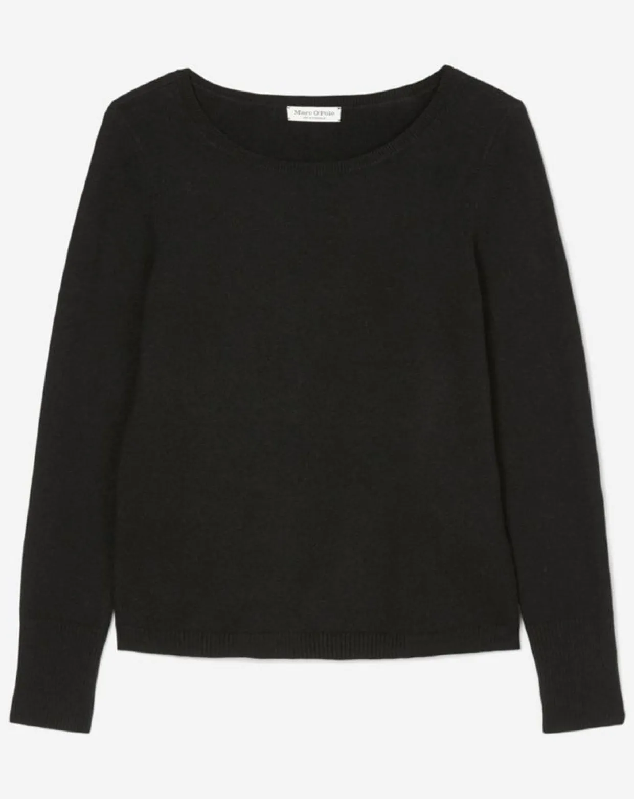 Pull en Coton, Laine & Alpaga mélangés Basique noir-Marc O'Polo Sale