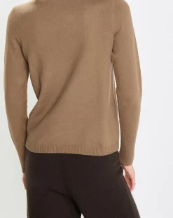 Femme Marc O'Polo Pulls^Pull en Coton, Laine & Alpaga mélangés Basique marron