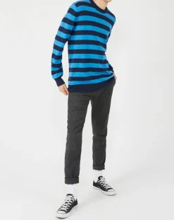 Homme Pepe Jeans Pulls^Pull en Coton, Laine & Cachemire Warren bleu