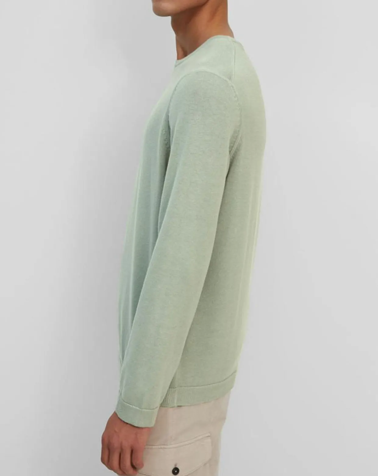 Homme Marc O'Polo Pulls^Pull en Coton Organic & Cachemire vert d'eau